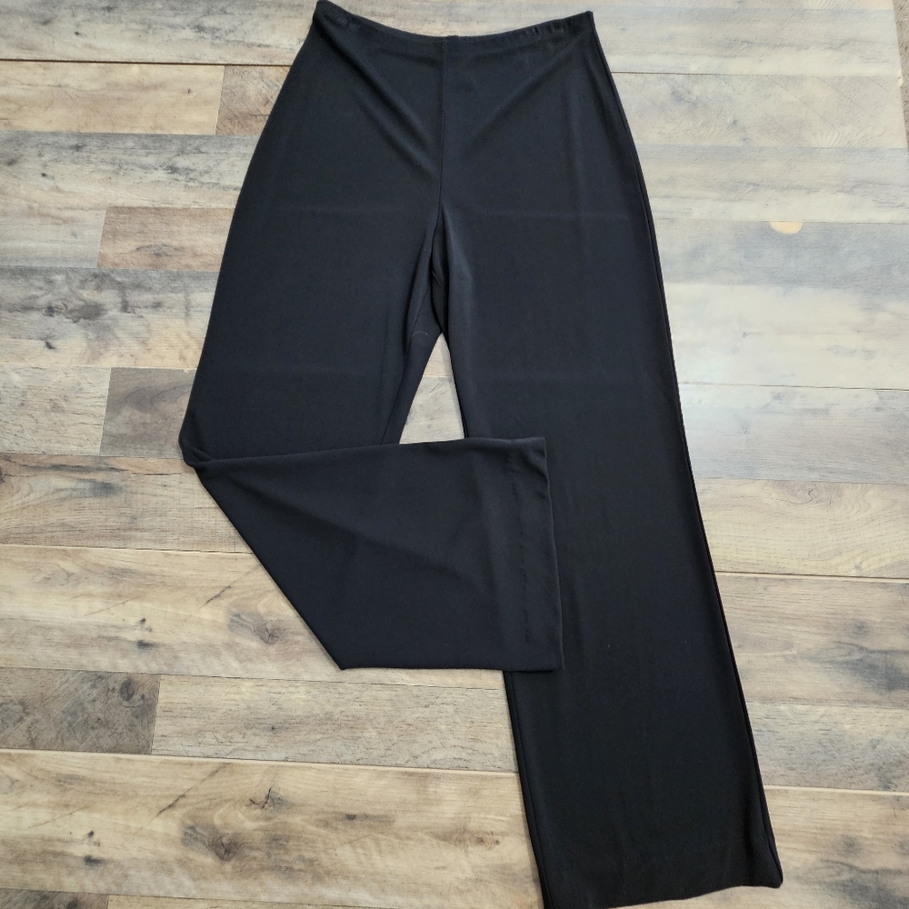 Talbots Black Stretch Dress Pants Straight Leg Career Workwear Size 8‎ Minimal